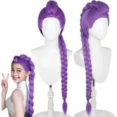 Fantasia de caçador Lumi peruca, Cosplay de Anime Mira Zoe, adereços de Halloween, combinação de caçador de demônios Skp