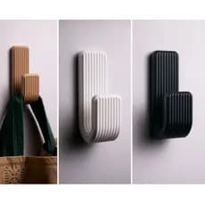 Kit 3 Ganchos Toalheiro de Parede Cabide Moderno Minimalista para Banheiro