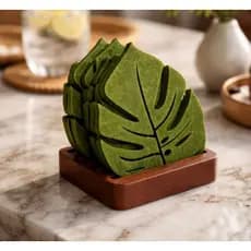 Porta Copo Costela de Adão 3D – Suporte Decorativo Folha Tropical | Design Moderno