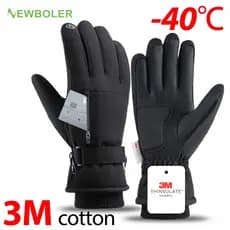 Homens Inverno Luvas De Ciclismo À Prova Dwaterproof Água Esportes Ao Ar Livre Correndo Motocicleta Esqui Tela Toque Ant