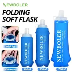300ml/500ml/700ml TPU Garrafa De Água Esportiva Ao Ar Livre Dobrável Frasco Macio Para Corrida Acampamento Caminhadas Bi