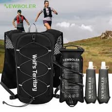 NEWBOLER Trilha Ao Ar Livre Correndo Ultraleve Mochila Colete De Hidratação Respirável Maratona Garrafa Água