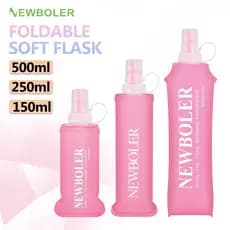NEWBOLER 150ml/250ml/500ml TPU Dobrável Soft Frasco Esporte Ao Ar Livre Bolsa De Água Correndo Camping Garrafa