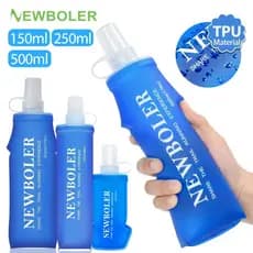 NEWBOLER 150ml 250ml 500ml Garrafa De Água TPU Dobrável Balão Macio Esporte Ao Ar Livre Saco Correndo Acampamento