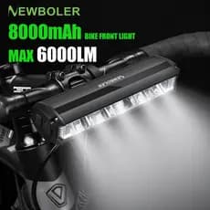 NEWBOLER Luz Dianteira Da Bicicleta 6000 Lúmen 8000mAh Lanterna À Prova Dwaterproof Água Carregamento USB MTB Estrada Ci