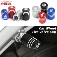 4 Unidades de Tampas de Válvula de Pneus para Volkswagen, Tampas de Ar para Válvulas de Rodas para VW Polo Golf Saveiro