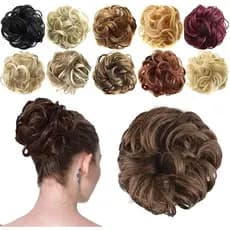 Elástico com Cabelo, Coque Desgrenhado, Elástico, Acessórios de Cabelo Desgrenhados, Coque Donut para Mulheres e Criança