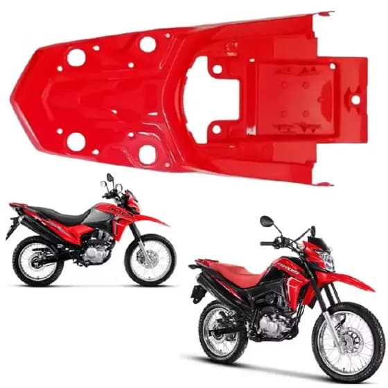 Rabeta Paralama Traseiro Honda NXR Bros 160 Vermelho 2022 2023 2024 2025