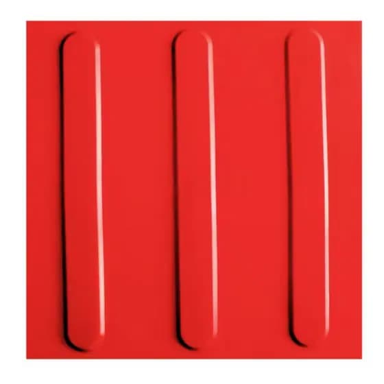 Piso Tátil Alerta Ou Direcional 25x25cm  Vermelho