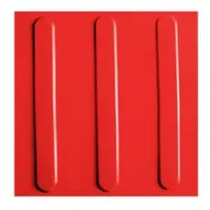 Piso Tátil Alerta Ou Direcional 25x25cm  Vermelho