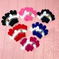Conjunto de 12 pares de luvas infantis para o inverno quente - 4 cores sortidas, 4 tamanhos PP/P/M/G