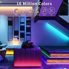 Limpa LED coloca luz ambiente decorativa de controle remoto inteligente Bluetooth