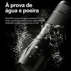 Luz profissional X900 com função de zoom, luz de sinal rechargeable, luz de acampamento