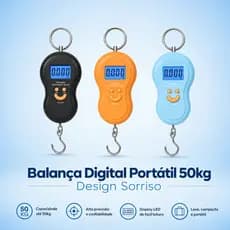 Balança eletrônica portátil para bagagem, com retroiluminação LED