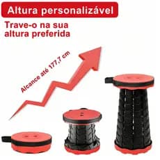 Fazilha telescópica folhável, fazilha telescópica portátil para adultos