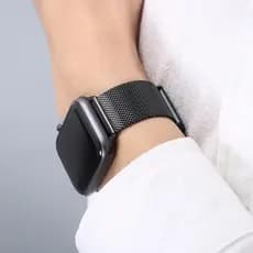 Pulseira de aço milanesa compatível com Relógio  Apple Watch   38mm 40mm 41mm 42mm 44mm 45mm 46mm 49mm
