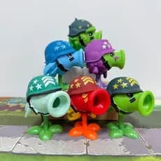 Novo Brinquedo Plants vs. Zombies: Lançador de Ervilhas Geladas Super Frias, Chama Brilhante, Carro de Colágeno Macio