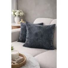 Capa de Almofada Aveludada Flannel 45cmx45cm c/ Zíper-Super Macia e Elegante - 2, 3 ou 4 UN