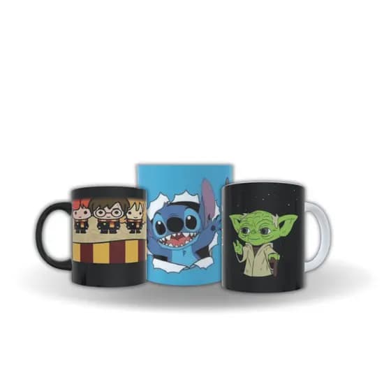 Caneca Temática Personagens Filmes e Desenhos Copo Para Presente