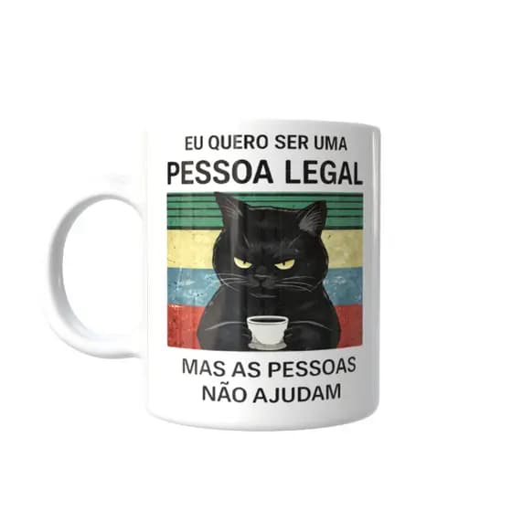 Caneca Personalizada 325ml Gato Antipático