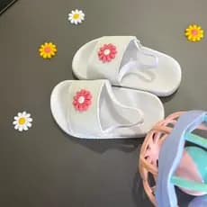 chinelos  bebe e infantil flor com elasticos 16 ao 25