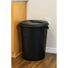 Lixeira Cesto Preto Grande 35L 60L Multiuso Robusta Alta Qualidade Com Tampa Resistente Prática