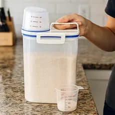 Pote Hermetico Multiuso Com Dosador Transparente 15kg Organizacao Cozinha Armazenamento