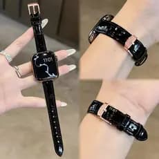 Compatível com pulseiras de Apple Watch 11/10, pulseira com padrão de bambu de ano novo, pulseira para iWatchs9.