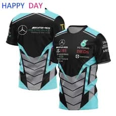 2026 Novo Verão Homens Equipe Mercedes Benz Ciclismo Camiseta 3D Impressão Completa Mulheres Tops Tee