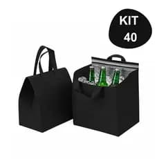 KIT 40 Sacolas Bolsa Termica Portatil Grande para Passeio Cooler 12 Litros