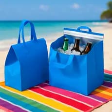 Sacola Térmica Bolsa Portatil Grande Para Passeio Cooler Mantem Gelado e Quente 12 Litros