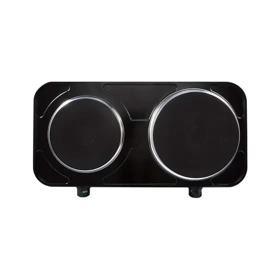 Fogão Eletrico De Mesa Dois Pratos Preto 2500w Agratto Preto 127V