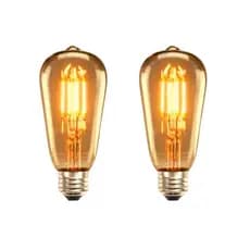Kit 2 Lâmpadas Filamento Led Retrô Vintage 4w Quente St64 127/220V E27 Bivolt