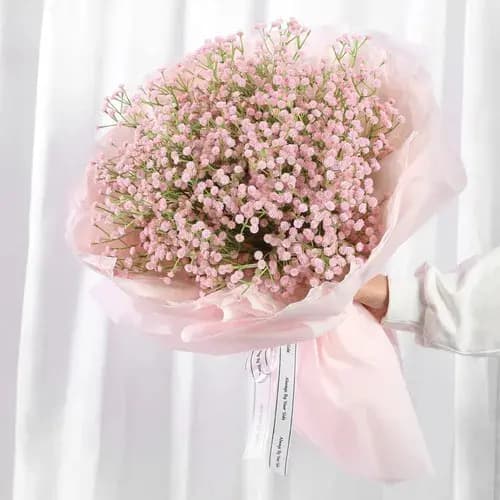 Kit 10 Buquês De Mosquitinho Flores Artificial Arranjo Rosa
