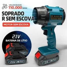 Liquidação Preço Soprador De Folhas Turbo Portátil Secador Pêlos Turbina Para Muito Forte 21V 2 Baterias Aspirador Ar