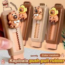 Borracha de Capivara Kawaii Push-Pull, Material Escolar de Limpeza, Papelaria Livre de Desordem, Escritório, Estudantes,