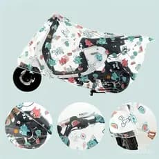 Capa de Bicicleta EVA com Estampa Floral - Resistente ao Sol e à Prova d'Água para Bicicletas Elétricas e Motocicletas