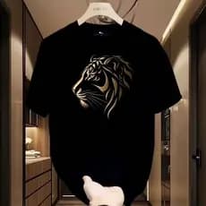Camiseta masculina de manga curta de algodão puro, roupa de rua, sensação de alta qualidade, ombro frontal, camiseta mod