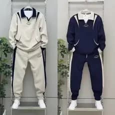 Primavera outono bordado Plus Size terno esportivo moletom masculino calças de manga comprida calças esportivas terno go