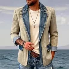 2026 Blazer Masculino Casual Moda All-Match Temperamento Estilo 3D Impresso Masculino 6.23