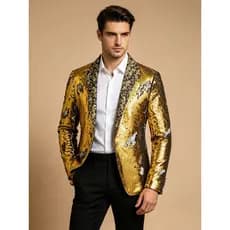 Masculino fino-ajuste lantejoulas terno jaqueta Street Wear palco desempenho vestido casamento anfitrião banquete vestid