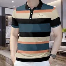 Camisa Polo Masculina Para Roupas Masculinas Barong Estilo Vintage Topos Casual De Manga Curta Ao Ar Livre Street wear 9