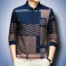 Camisa Polo Barong Masculina Para Roupas Masculinas Estilo Étnico De Manga Comprida ASEAN Tops Étnica Tamanho Grande Pad