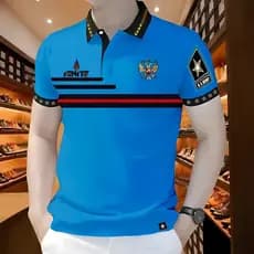Camisa Polo Masculina Para Roupas Masculinas Barong Estilo Vintage Topos Casual De Manga Curta Ao Ar Livre Street wear 1