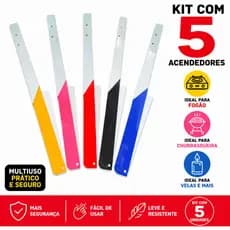 Kit 5 Peças Acendedores Fogão Linha Premium Lume Naxos Cozinha Portátil Seguro