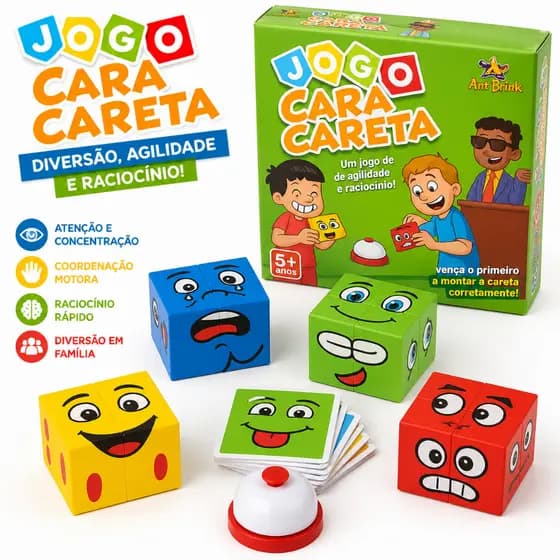 Jogo Cara Careta Brinquedo Educativo Interativo Infantil