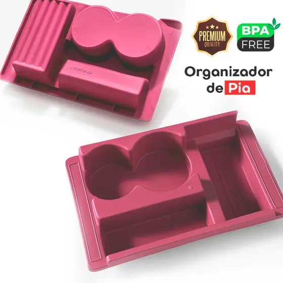 Porta Organizador Suporte de Pia Cozinha 4 em 1 Multiuso Detergente Esponja Sabão Milenium Colorido