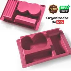 Porta Organizador Suporte de Pia Cozinha 4 em 1 Multiuso Detergente Esponja Sabão Milenium Colorido