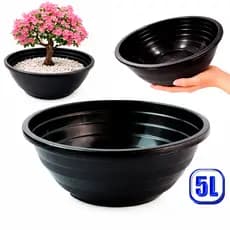Vaso Cuia Redondo 5L Poebo para Plantas e Jardim Cultivo Recipiente Alimentos Acabamento Versátil
