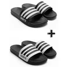 Kit Chinelo Slide Masculino 2 Pares Confortavel Antiderapante Anatomico Resisente Leve
